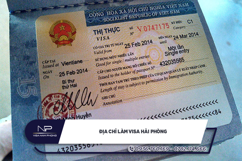 Địa chỉ làm visa Hải Phòng