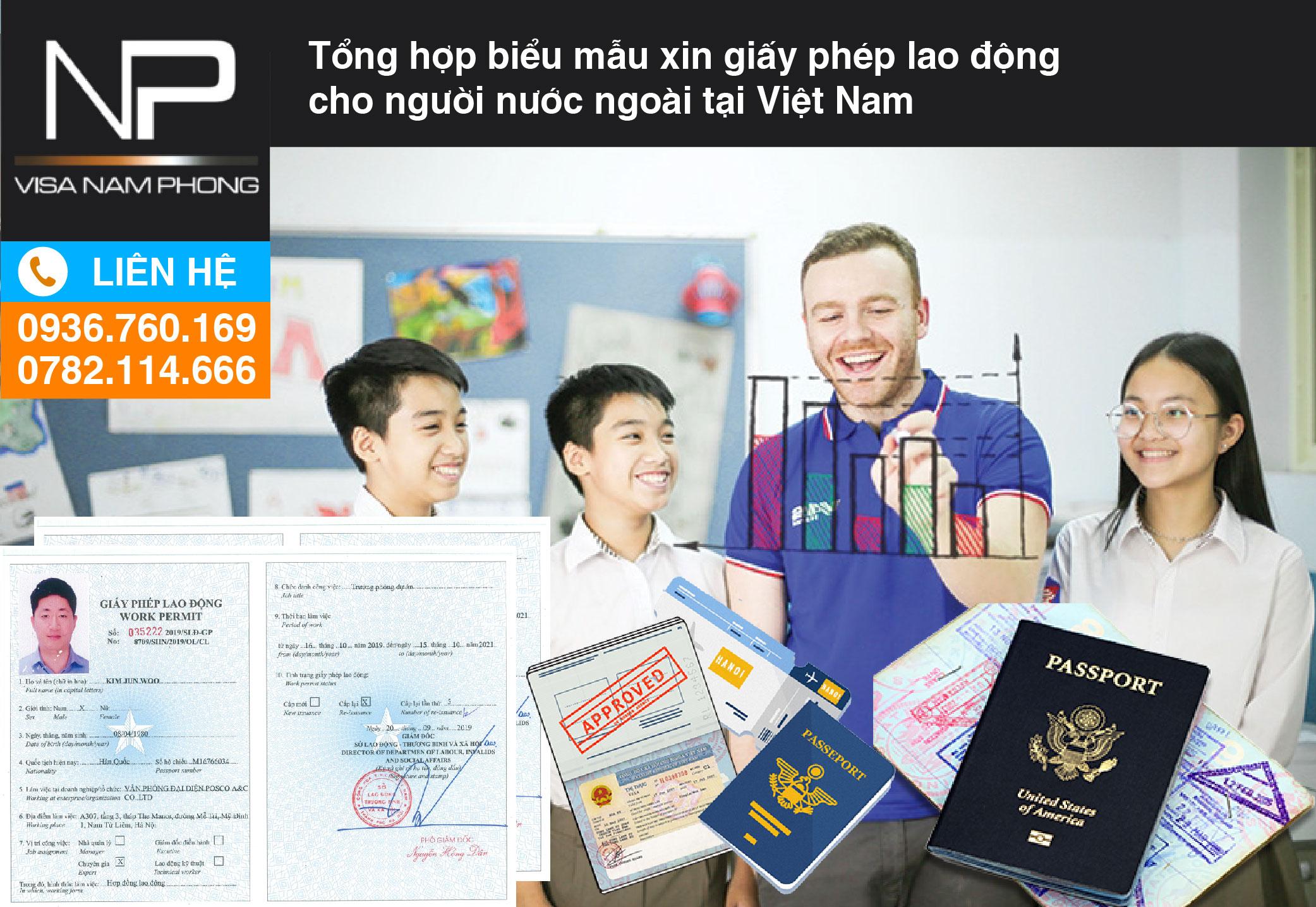 Biểu mẫu xin giấy phép lao động cho người nước ngoài tại Việt Nam 