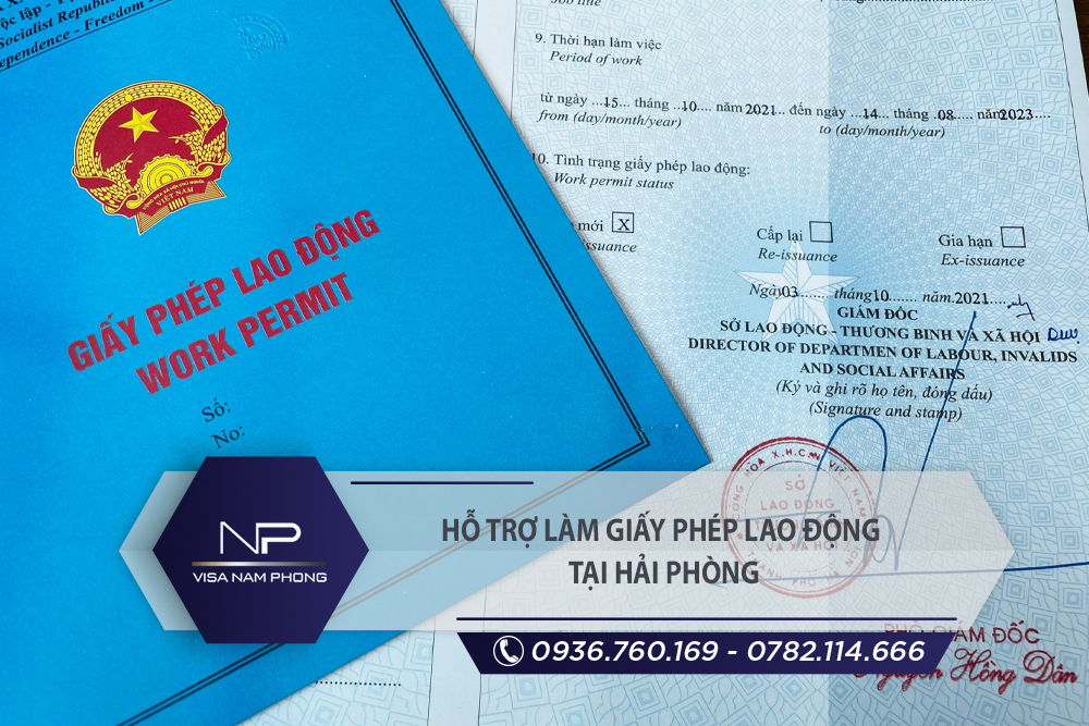 Hỗ trợ làm giấy phép lao động tại Hồng Bàng Hải Phòng
