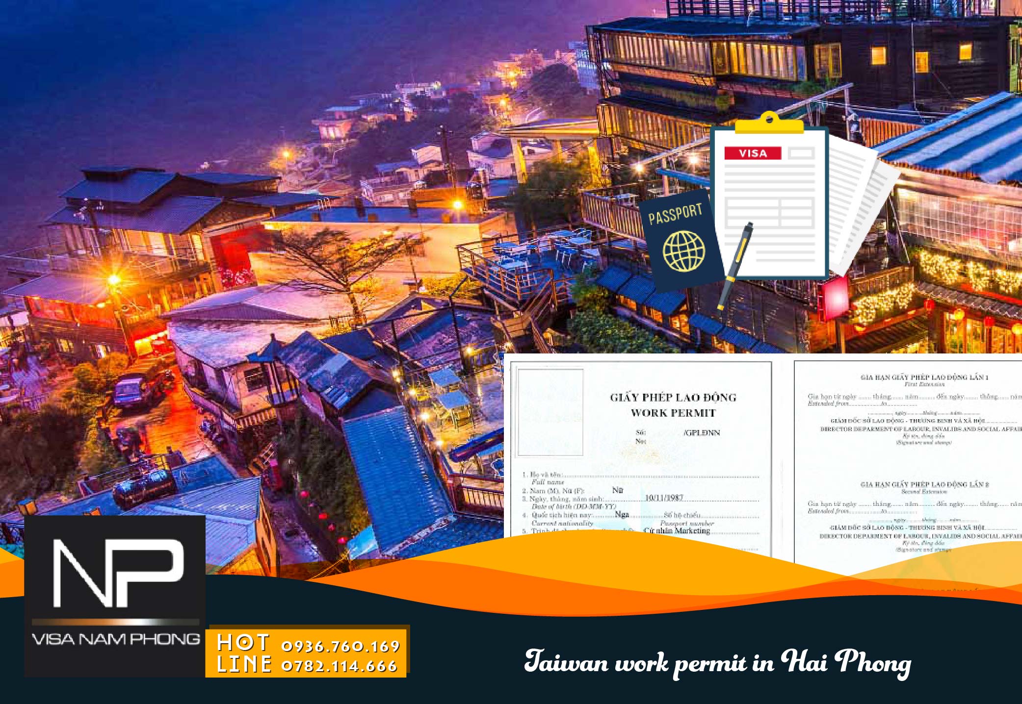 Taiwan work permit in Hai Phong